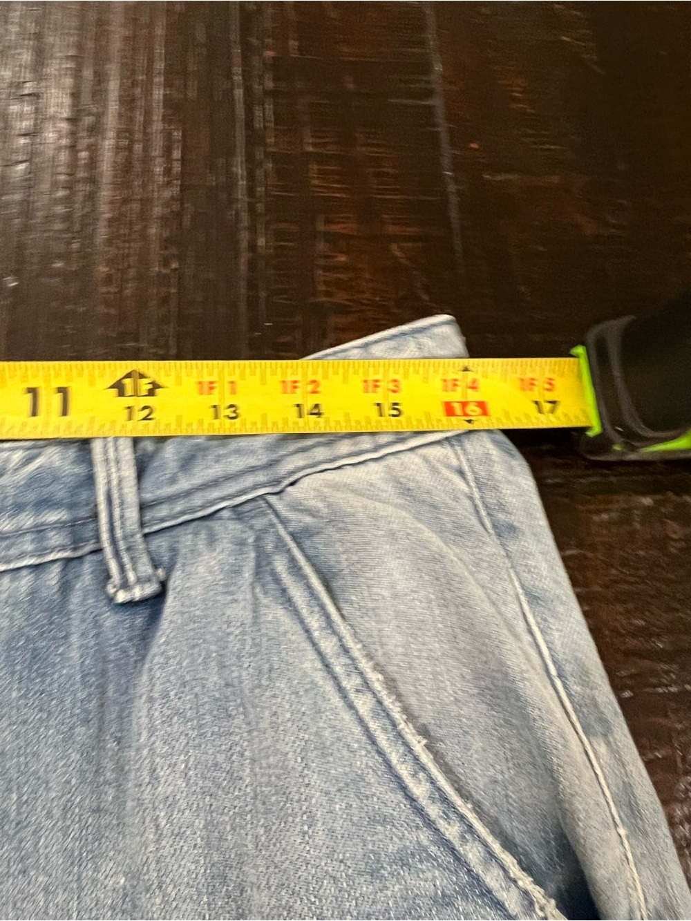 Pilcro And The Letterpress Wide Leg Crop Bleach Hem Jeans Size 31 - Picture 5 of 16